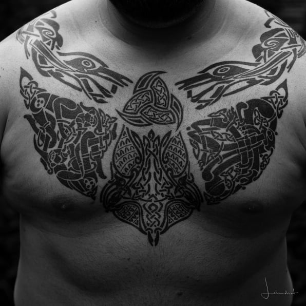 Frontansicht Keltisches Tattoo