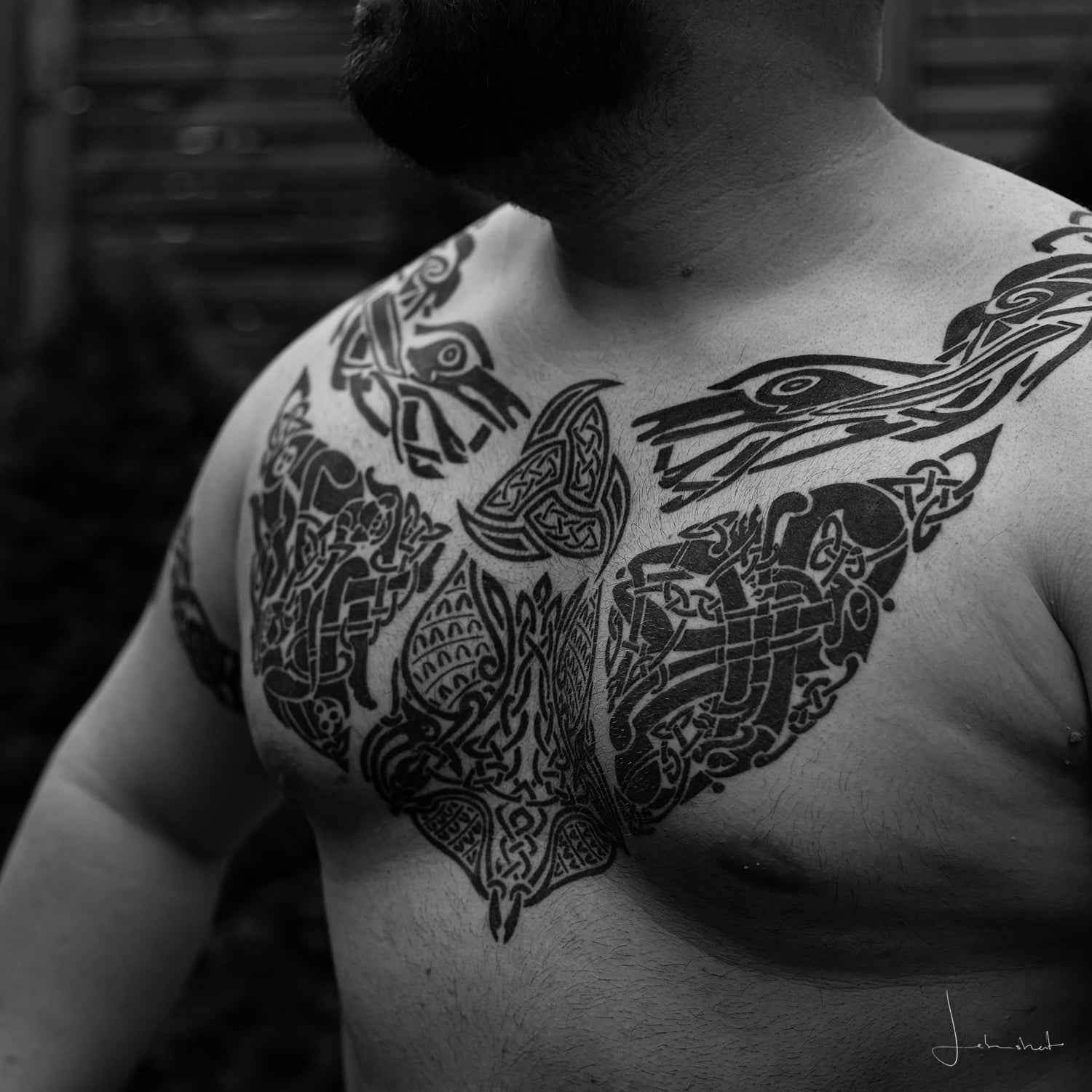 Keltisches Tattoo auf der Brust