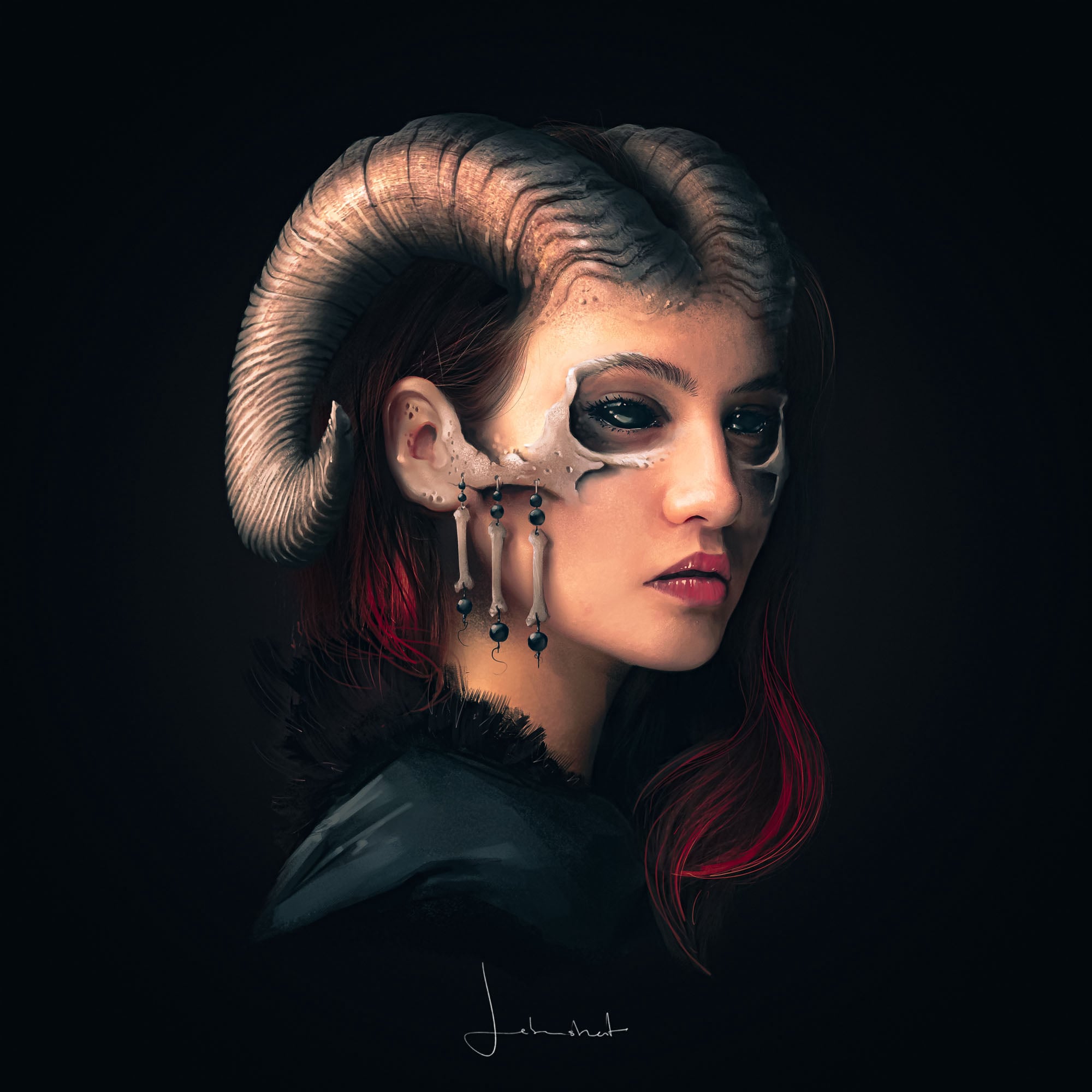 Girl with Horns